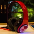 thumbnail image 2 of B39 LED Bluetooth V5.0 Auriculares deportivos Auriculares subwoofer Auriculares estéreo inalámbricos con tarjeta de soporte, Rojo Negro Methold EL1958-02B, 2 of 2