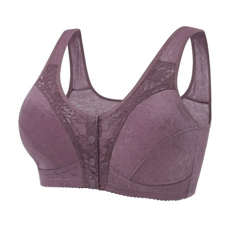 Weikingp Bras for Women  Thin Laceless Comfortable Breathability Underwear Large Size Brater Buckle Female Bra V Neck Vest Bralette Wireless Bra Womens Underwear Tank Tops for Women 2024 Clearance