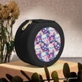 thumbnail image 6 of Yiaed Skull rainbow color space Print Travel Jewelry Case Bridesmaid Gift Boxes Jewelry Travel Organizer Small Round Jewelry Box Mini Storage-Black, 6 of 7