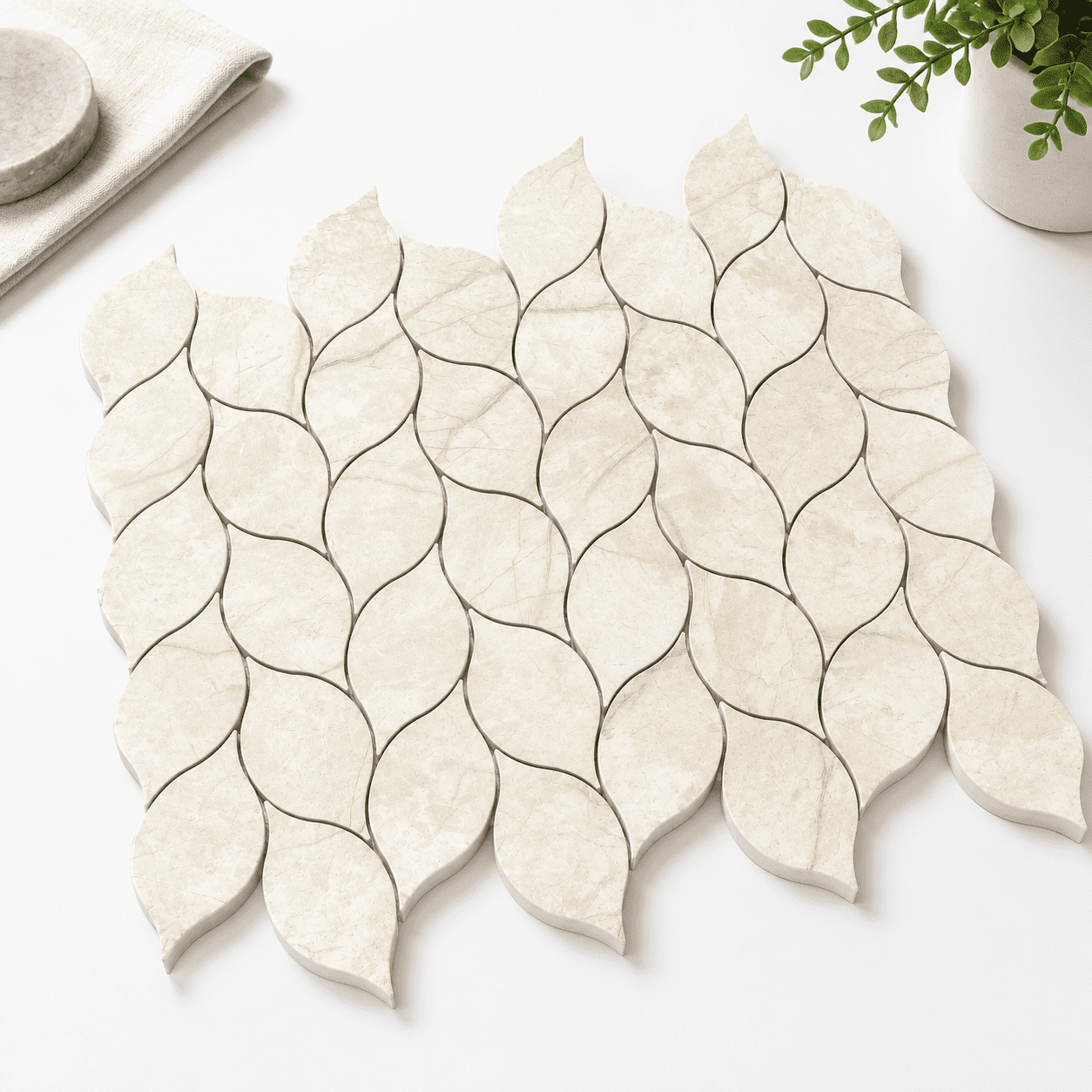 10 Sheet Peel and Stick Wall Tile Leaf Gaps Beige Yellow 12x12 Inch SPC Material for Kitchen Backsplash