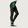 thumbnail image 6 of Arlun Patrick's Day Leggings for Women Elastic High Waisted Tummy Control Printed Slim Tights Pants Shamrock Irish Clover Soft Comfortable Yoga Sports Casual Pants Black2 XL, 6 of 7
