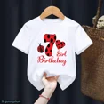 thumbnail image 5 of Camiseta divertida de algodón con mariquita roja y números del 1 al 10 para niños, regalo de cumpleaños, ropa Harajuku para niños y niñas, camiseta de manga corta de verano para bebés, 5 of 5