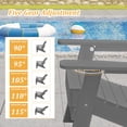 thumbnail image 4 of Clihome  HIPS Folding Patio Adirondack Chair with Pull-out Ottoman Grey, 4 of 5