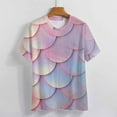 thumbnail image 3 of Mermaid Fish Scales T Shirts Basic T-Shirt Short Sleeve Ladies Tee Shirt Summer Graphic Clothing, 3 of 6