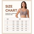 thumbnail image 5 of Exerin Women's Wireless Push Up Bra Comfort Full Coverage Seamless Bralette(Brown,XXL), 5 of 7