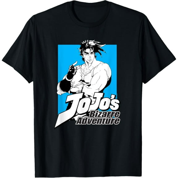 JoJo's Bizarre Adventure Part 2 Joseph Joestar Pose Anime T-Shirt Short Sleeve Crew Neck Soft Fitted Tees T-Shirt