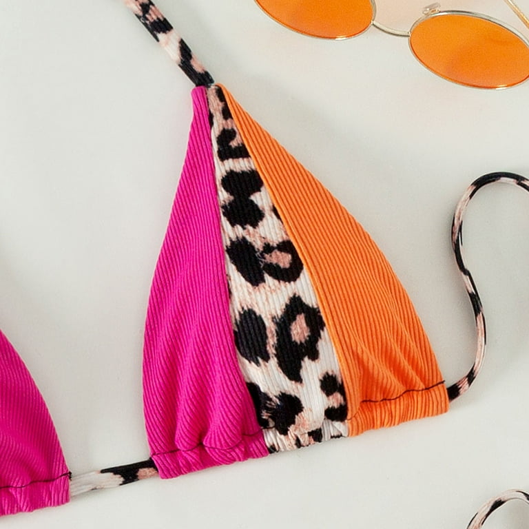 Sexy Print Bandage Patchwork Swimsuit Four Piece Set (With Paddings) Sexy Print Bandage Patchwork Swimsuit Four Piece Set (With Paddings)