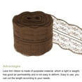 thumbnail image 3 of Uxcell 1.8" Wide 11 Yard Lace Ribbon Floral Pattern Brown Lace Trim Ribbon for Gift Wrapping, Wedding Decor, 3 of 6