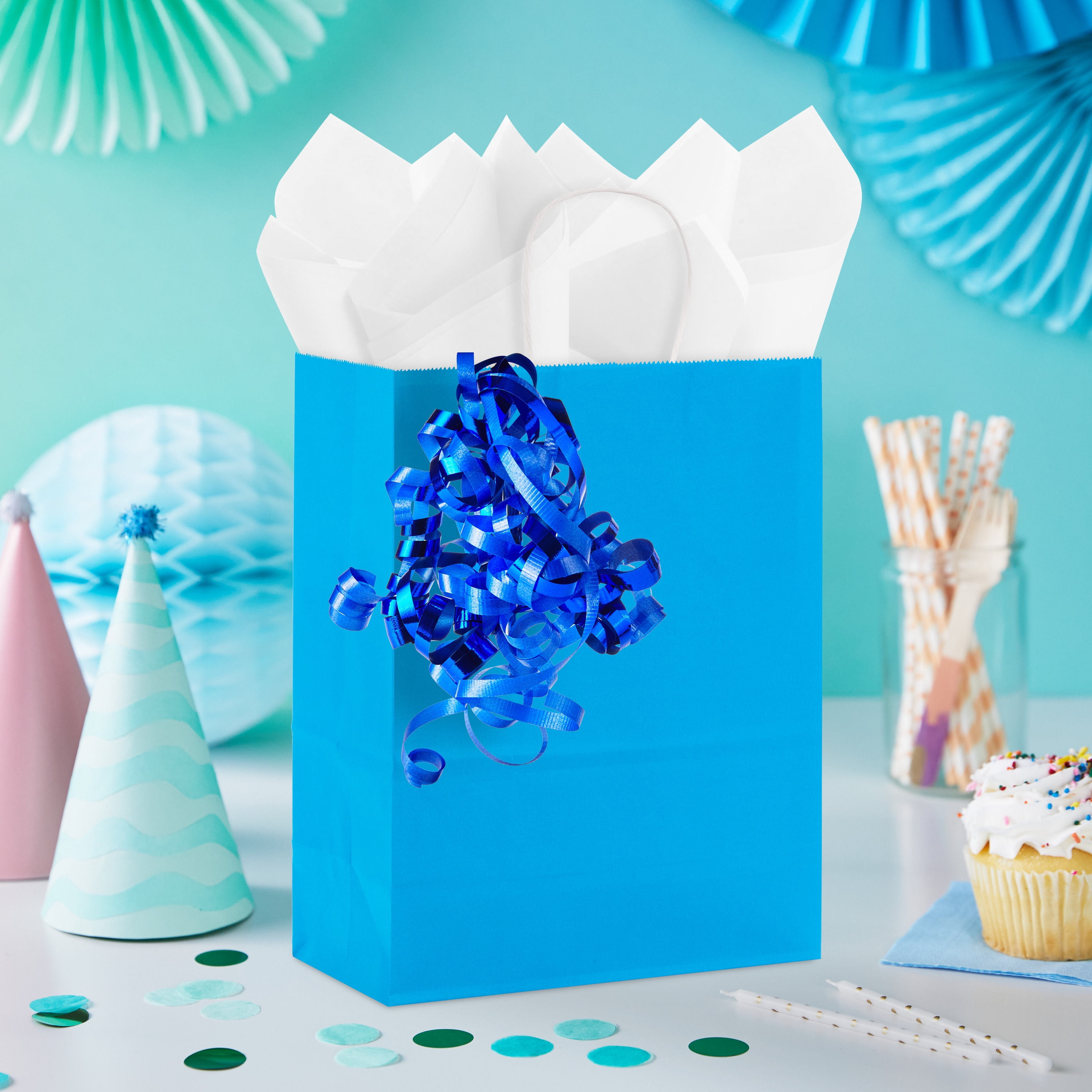 Hallmark Curly Ribbon Gift Bow (Bold Blue)