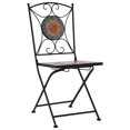 thumbnail image 2 of vidaXL 3 Piece Mosaic Bistro Set Ceramic Tile Orange/Grey, 2 of 5