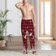 thumbnail image 2 of Fotbe Christmas Tree Buffalo Plaid Pantalones de Pijama para Hombre, Pantalones de Dormir, Pantalones de Casa con Cintura Ajustable y Bolsillos-Large, 2 of 6
