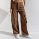 thumbnail image 2 of Gibobby Pantalones tipo cargo mujer Pantalones casuales de jeans de trabajo con múltiples bolsillos de color sólido para mujer(Café,XL), 2 of 5