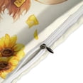 thumbnail image 4 of 3 Pcs Soft Bedding Set, Includes 1 Duvet Cover with Zipper And 2 Pillow,Shams Highland Cow with Sunflowers Twin(86"x70"), 4 of 8