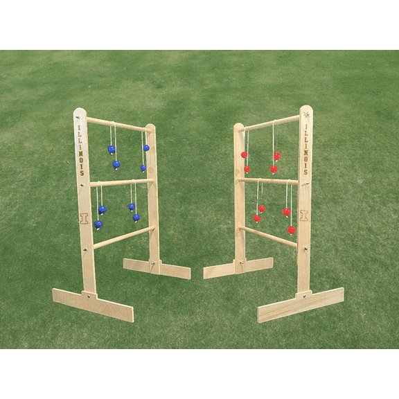 University of Illinois Engraved Ladder Golf / Ladder Toss Lawn Game