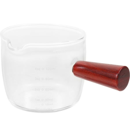 

Coffee Cup Multi-functional Glass Espresso Cup Wooden Handle Milk Cup Heat-resistant Milk Cup