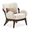 thumbnail image 3 of Michael Amini Camellia Field Velvet Accent Chair in Porcini/Warm Pecan, 3 of 15