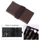 thumbnail image 4 of Bolsa de brochas de maquillaje con bolsa pequeña profesion con correa para cinturón Estuche rodante Soporte de almacenamiento de brochas cosméticas marrón Salvador bolsas de pincel de maquillaje, 4 of 9
