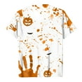 thumbnail image 7 of YDFCWXW Women's Halloween Graphic Short Sleeve T-Shirt - Cute & Spooky Printed Casual Tee for Parties Orange, XL, 7 of 7