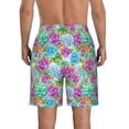 thumbnail image 3 of Yiaed Succulents Print Men's Swim Trunks with Lining Quick Dry Sports Shorts Beach Shorts Boardshorts-X-Large, 3 of 5