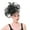 Black, variant on VLOOCKLW Lady's Bow Hat Hairpiece With Feather Feather Funeral Veil Hat Tea Party Derby Headband and Short Floral Lace Gloves