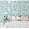 thumbnail image 3 of S4Sassy Self-Stick Decorative Wallpaper, Abstract Banana Leaf Wall Paper, Textured Vinyl Waterproof Contact Paper, Green, 25"x120" Removable Renter Friendly Wall Covering For Bedroom, Dining room, 3 of 9