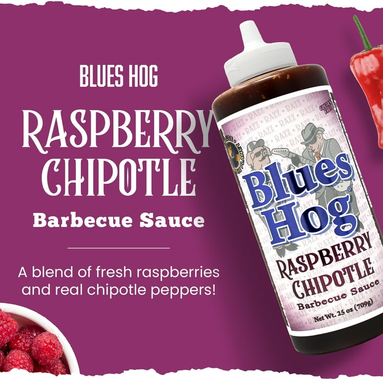 Blues Hog Raspberry Chipotle BBQ Sauce, 25 oz, Fruity Sweet Hot