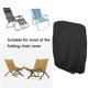 thumbnail image 4 of Funda para silla reclinable plegable de ratán, cubierta impermeable para tumbona de jardín para exteriores (20/34xW71xH110cm), 4 of 5