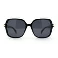 thumbnail image 2 of Polarized Womens Thic Plastic Butterfly Classy Fashion Sunglasses All Black, 2 of 4