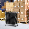 thumbnail image 4 of Costway 20 Drawers Rolling Cart Storage Scrapbook Paper Studio Organizer Bins Black, 4 of 8