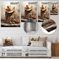thumbnail image 4 of Designart "Simplicity Cowboy Hat And Boot II" Cowboys Metal Wall Art, 4 of 5