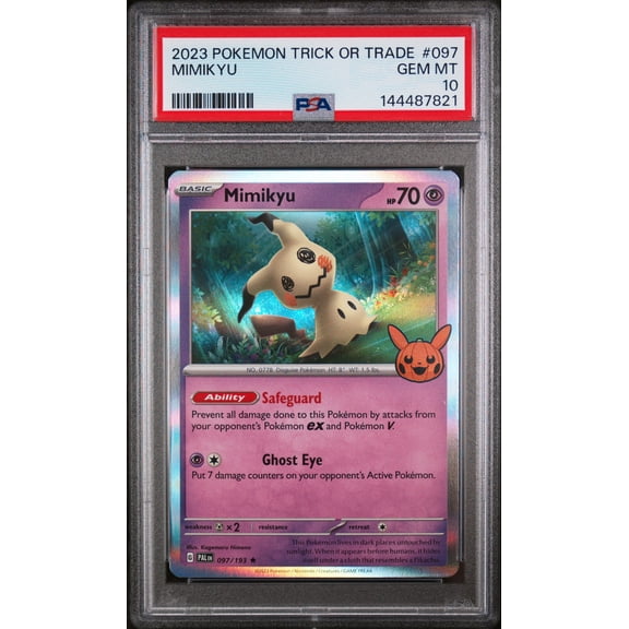 Graded 2023 PKM Trick or Trade Mimikyu #097 Trading Card Game PSA 10 Gem Mint
