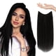 thumbnail image 1 of Extensiones Halo, cabello humano real, color negro azabache, 22 cm, 1 of 9