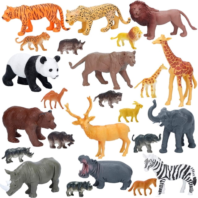 Set de juguetes Kimicare Jumbo Safari con figuras de animales para niños