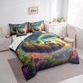 thumbnail image 3 of Feelyou 3D Cute Sloth Bedding Comforter Set 7-Piece, Dreamy Starry Sky King Bedding Sets, Animal Wildlife Bed Sheets, Breathable Room Decor, 3 of 7