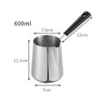 thumbnail image 3 of 600Ml Milk Butter Warmer Pot, Turkish Coffee Pot, Stainless Steel Stovetop Melting Pot with Spout for Tea,Heating, 3 of 6