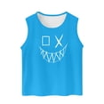 thumbnail image 4 of Crunowin Tank Tops for Big Boys (3-15), Sleeveless Round Neck Pullover Tops Casual Summer Tops Blue 8-9Years, 4 of 5