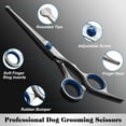 thumbnail image 2 of Professional 3 in 1 Dog Grooming Scissors Kit with Safety Round Tips,Sharp & Durable,Dog Shears for Grooming - Includes Straight, Curved, Thinning Scissors and Comb - Premium Pet Supplies, 2 of 8