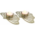 thumbnail image 3 of Kit de 6 Portavelas de Mesa Ilios Innova Hojas Color Dorado, 3 of 3