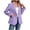 Purple, variant on Purcolt Women's Long Sleeve Blazer Dressy Casual Lapel Collared Single Button Work Office Suit Jacket for Business Wedding Party