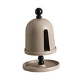 thumbnail image 3 of deevoka Facial Towel Box, Paper Dispenser with Palette, Freestanding Tissue Case, Napkin Brown, 3 of 9