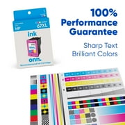 onn. 67XL HP High Yield Remanufactured Ink Cartridge, Tri-Color - Eco-Friendly