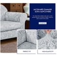 thumbnail image 6 of Subrtex Sofa Slipcover 2-Piece Jacquard Damask Couch Cover with Seat Cushion Stretch Furniture Protector for Armchair in Living Room for Kids, Pets (Large,Light Smoky Gray), 6 of 7