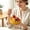 Yellow, variant on Cute Citrus Crown Ceramic Fruit Bowl, Kitchen Counter Decor Multicolor Pomelo Shaped Snack Candy Bowl with Built-In Utensil Slots for Living Room Bedroom Tabletop(Yellow)