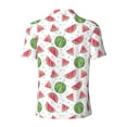 thumbnail image 4 of Rocae Hand Drawn Watermelon for Men's Short Sleeve Polo Shirt, Quick Drying Performance Moisture Wicking Sports Men's Golf Shirt, 4 of 9