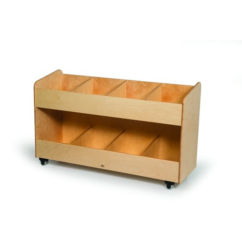 Whitney Brothers Double Sided 8 Compartment Book Display With Casters Walmart Com Walmart Com