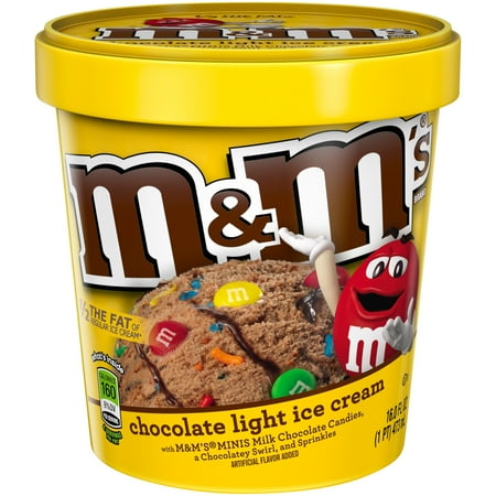 Ice Cream Mini Button - M&M's® Chocolate Ice Cream 16 oz. Tub