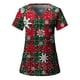 thumbnail image 5 of Camiseta de enfermera navideña, uniforme de enfermera para mujer, estampado de alce de dibujos animados, manga corta, bolsillo, uniformes médicos de enfermería, Harajuku, 5 of 5