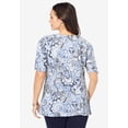 thumbnail image 3 of Jessica London Women's Plus Size Stretch Cotton Square Neck Tee, 3 of 6