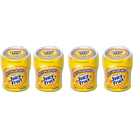 - (4 Pack) Juicy Fruit, Sugar Free Fruity Chews Original Chewing Gum, 40 Ct