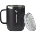 thumbnail image 2 of ThermoFlask Drinkware Collection - 12 oz Insulated Coffee Mug with Leakproof Push N Sip Lid, Jet Black, 2 of 6